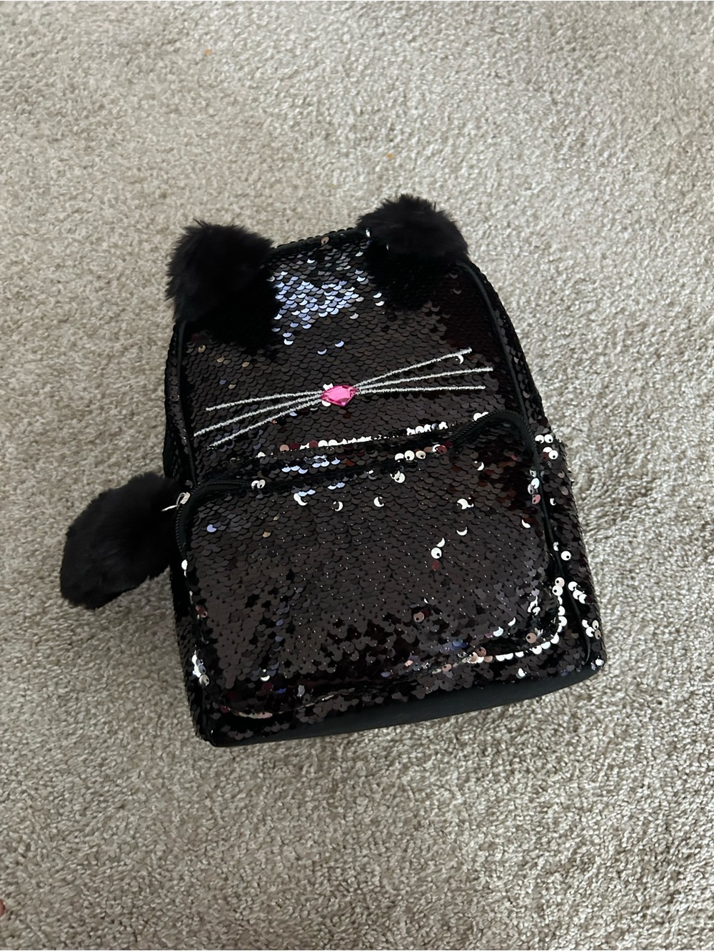 Claire’s Black Cat Backpack NWT